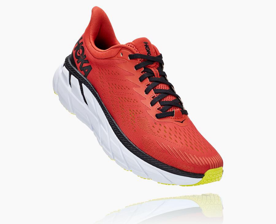 Tenis Hoka One One Hombre Rojos - Clifton 7 - KEQZ63289